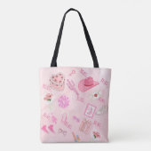 Pink Kawaii girly Tote Bag. Tasche (Rückseite)