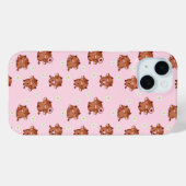 Pink Kawaii Highland Cows Seamless Pattern Case-Mate iPhone Hülle (Rückseite (Horizontal))