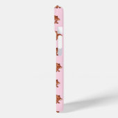 Pink Kawaii Highland Cows Seamless Pattern Case-Mate iPhone Hülle (Rückseite / Links)