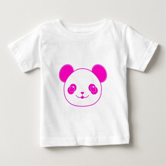 Pink Kawaii Panda Bear Baby T-shirt (Vorderseite)