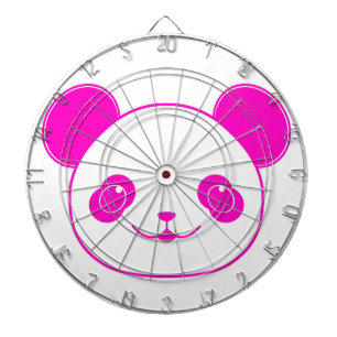 Pink Kawaii Panda Bear Dartscheibe