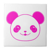 Pink Kawaii Panda Bear Fliese (Vorderseite)