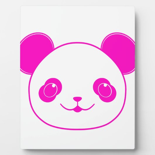 Pink Kawaii Panda Bear Fotoplatte (Vorderseite)