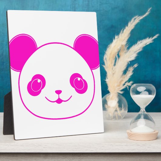 Pink Kawaii Panda Bear Fotoplatte (Seite)