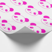 Pink Kawaii Panda Bear Geschenkpapier (Ecke)