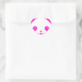 Pink Kawaii Panda Bear Herz-Aufkleber (Tasche)