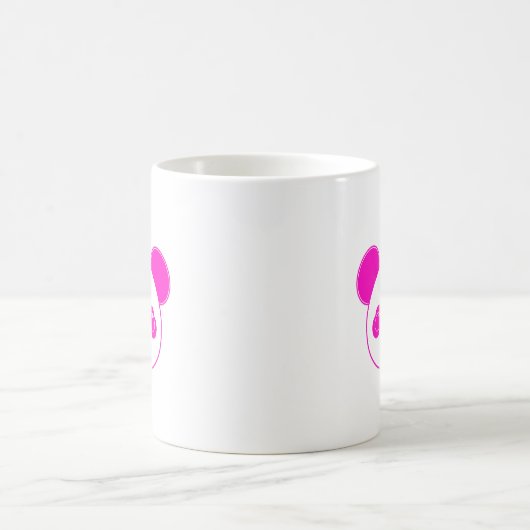 Pink Kawaii Panda Bear Kaffeetasse (Mittel)