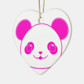 Pink Kawaii Panda Bear Keramik Ornament (Links)