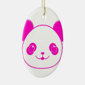Pink Kawaii Panda Bear Keramikornament (Rechts)
