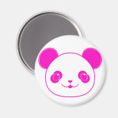 Pink Kawaii Panda Bear Magnet (Vorderseite/Rückseite)