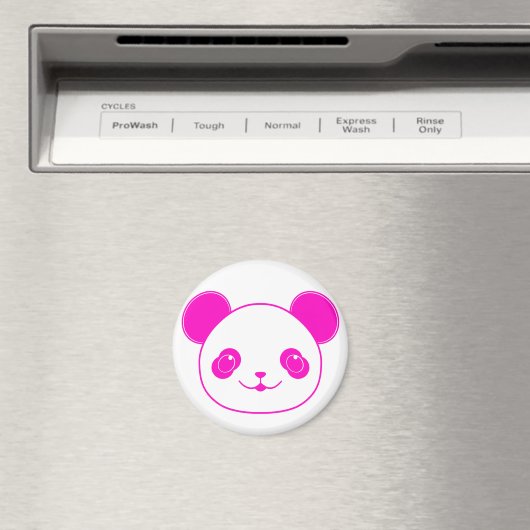 Pink Kawaii Panda Bear Magnet (In Situ (Geschirrspüler))