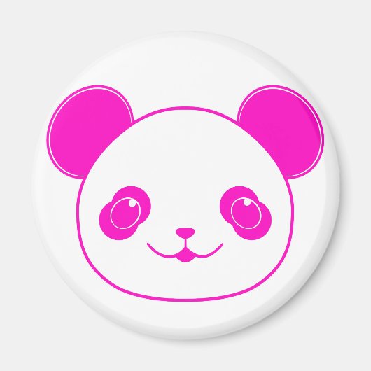 Pink Kawaii Panda Bear Magnet (Vorne)