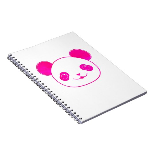 Pink Kawaii Panda Bear Notizblock (Rechte Seite)