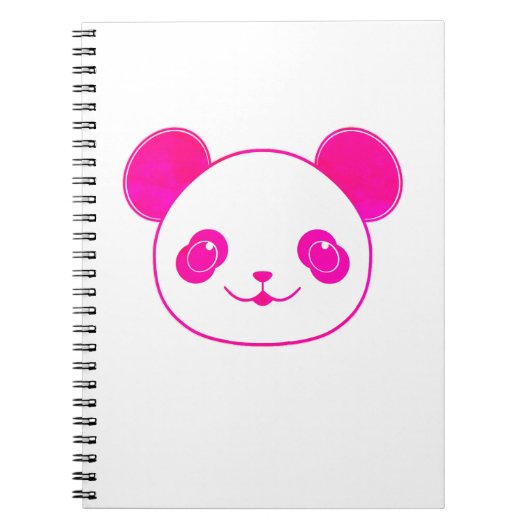 Pink Kawaii Panda Bear Notizblock (Vorderseite)