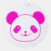 Pink Kawaii Panda Bear Ornament Karte (Rückseite)