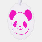 Pink Kawaii Panda Bear Ornament Karte (Links)