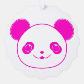 Pink Kawaii Panda Bear Ornament Karte (Vorderseite)