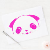 Pink Kawaii Panda Bear Ovaler Aufkleber (Umschlag)