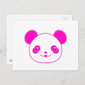 Pink Kawaii Panda Bear Postkarte (Vorne/Hinten)