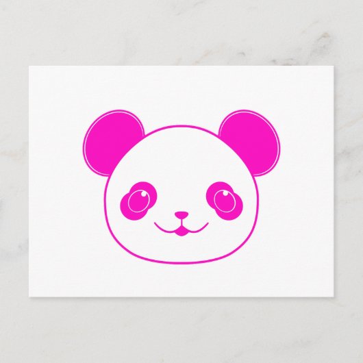 Pink Kawaii Panda Bear Postkarte (Vorderseite)