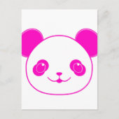 Pink Kawaii Panda Bear Postkarte (Vorderseite)