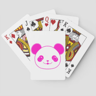 Pink Kawaii Panda Bear Spielkarten
