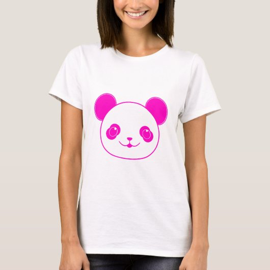 Pink Kawaii Panda Bear T-Shirt (Vorderseite)