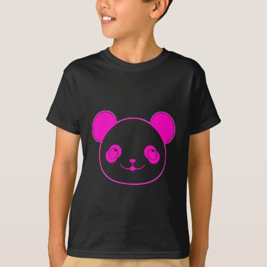 Pink Kawaii Panda Bear T-Shirt (Vorderseite)
