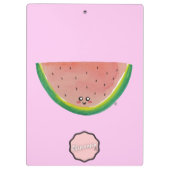Pink Kawaii Watermelon Klemmbrett (Rückseite)
