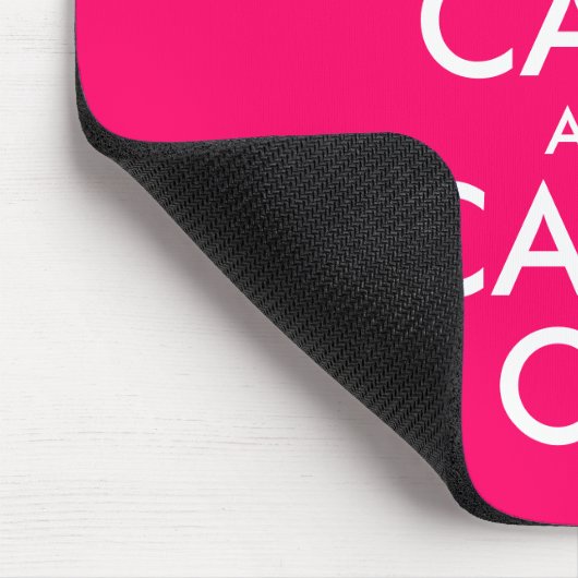 Pink Keep calm and carry on Mouse Pad Mousepad (Ecke)
