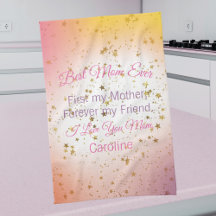 Pink Keepake Beste Mama je Template Mütter Tag