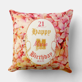 Pink Keepake Einzigartiges Modern Happy 21. Geburt Kissen