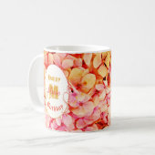 Pink Keepake Typografie Elegante Happy Birthday Kaffeetasse (Vorderseite Links)