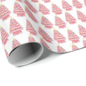 Pink Keramik Xmas Bäume Umschlagpapier Geschenkpapier (Rolleneckpunkt)