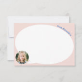 Pink Kid Foto und Sprechblase Danke Karte (Vorderseite)