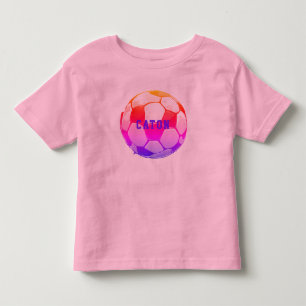 Pink Kids Soccer Personalisiert Kleinkind T-shirt