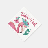 Pink-Kinderdusche Napkins Serviette (Ecke)