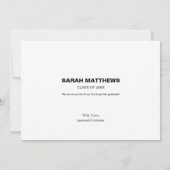 Pink Kindergarten Abschluss Custom Foto Collage Einladung (Rückseite)