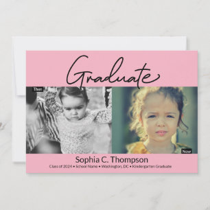 Pink Kindergarten Foto ab und zu Ankündigung