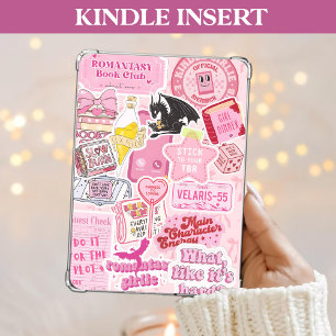 Pink Kindle Einfügen Niedlich & Girly Booklet Zube Feiertagskarte