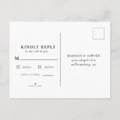 Pink King Protea Floral Wedding RSVP Einladungspostkarte (Rückseite)