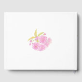 Pink Kirsche Blüte Wasserfarbe Brauerei Gästebuch (Rückseite)