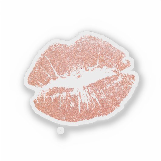 Pink Kiss Custom-Cut Vinyl Sticker (Vorderseite)