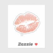 Pink Kiss Custom-Cut Vinyl Sticker (Blatt)