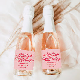 Pink Kiss, der Abschied vom Bachelorette Champagne Schaumweinetikett