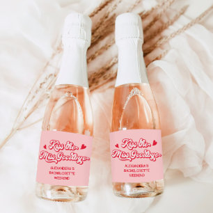Pink Kiss, der Abschied vom Bachelorette Champagne Schaumweinetikett