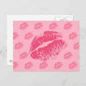Pink Kiss Postkarte (Vorne/Hinten)