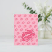 Pink Kiss Postkarte (Stehend Vorderseite)