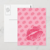 Pink Kiss Postkarte (Vorne/Hinten)