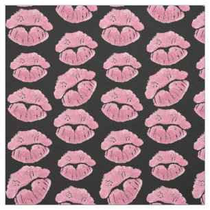 Pink Kisses Fabric Liebe Kiss Valentine's Fabrics Stoff